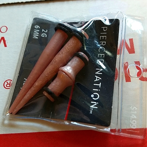 NWT PIERCED NATION PINK ACRYLIC PLUGS AND TAPERS! 2G OR 6MM - Picture 2 of 3